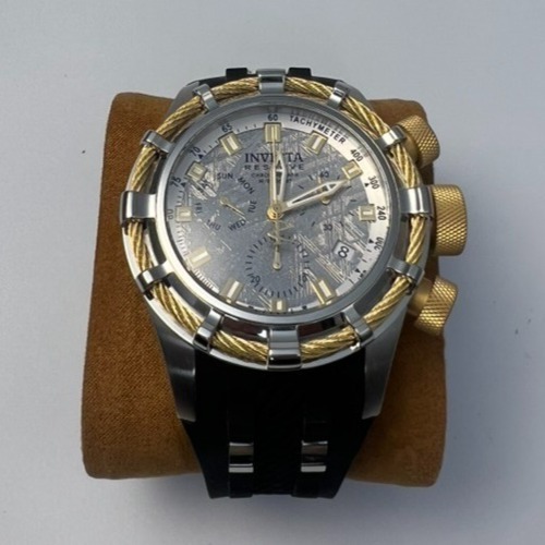 #W014 Invicta Reserve Bolt 27238 Swiss Quartz Chronograph 50mm Meteorite Watch
